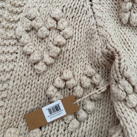 Dreamers by Debut Womens Pom Pom Cardigan Sweater Sz M - Picture 3 of 5